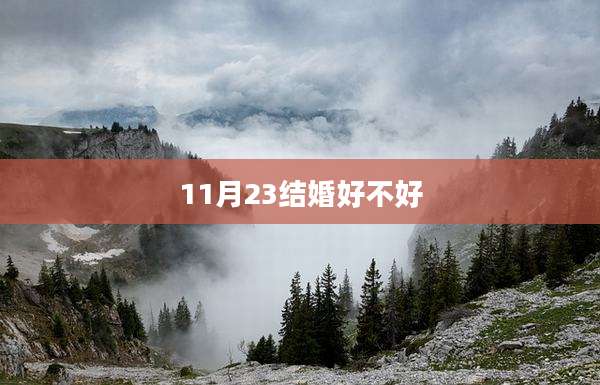 11月23结婚好不好