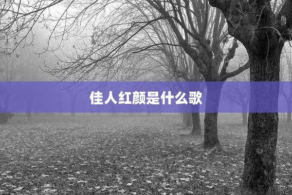 佳人红颜是什么歌