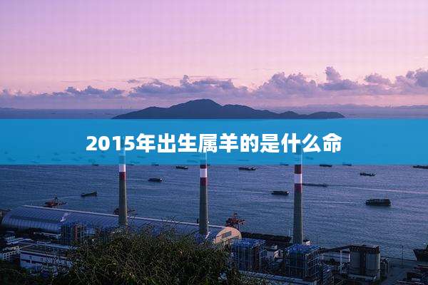 2015年出生属羊的是什么命