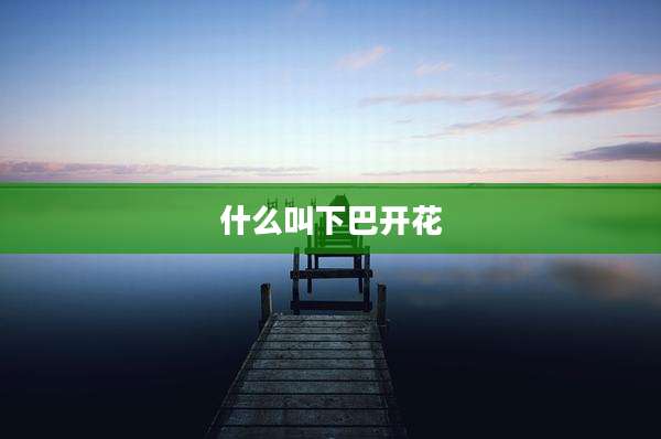 什么叫下巴开花