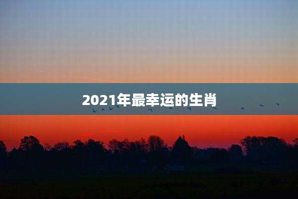 2021年最幸运的生肖