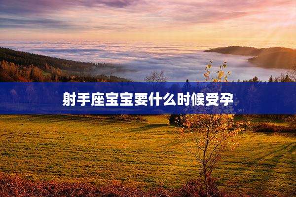 射手座宝宝要什么时候受孕