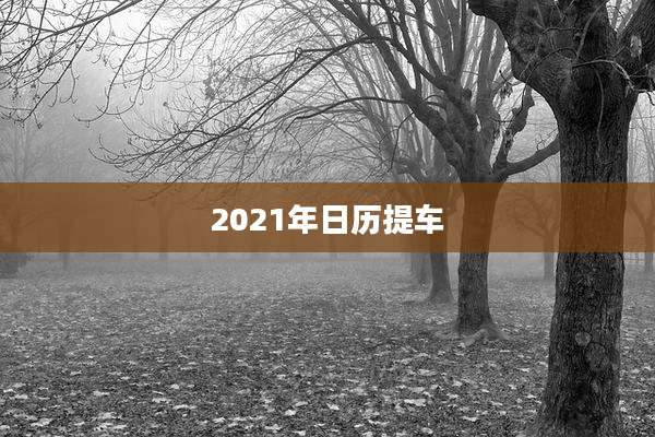 2021年日历提车