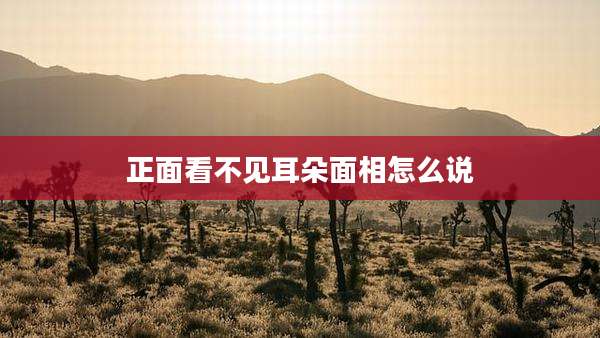 正面看不见耳朵面相怎么说