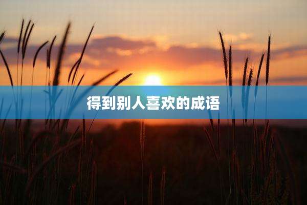 得到别人喜欢的成语