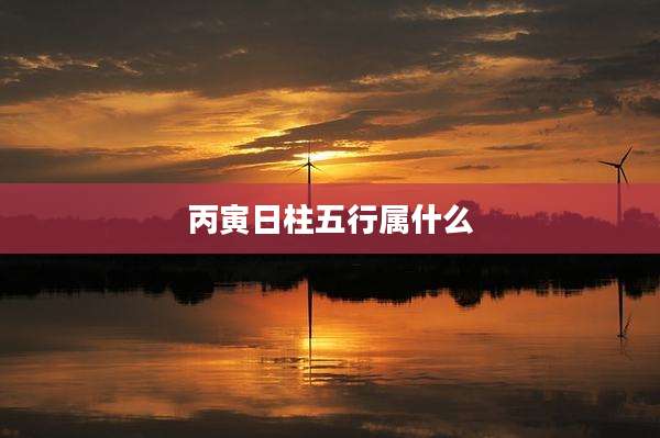 丙寅日柱五行属什么