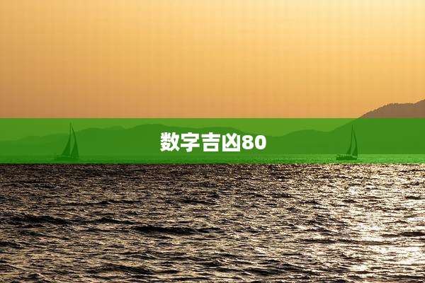 数字吉凶80