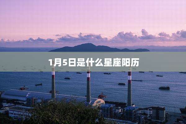 1月5日是什么星座阳历