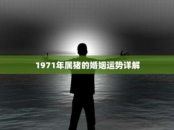 1971年属猪的婚姻运势详解