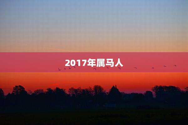 2017年属马人