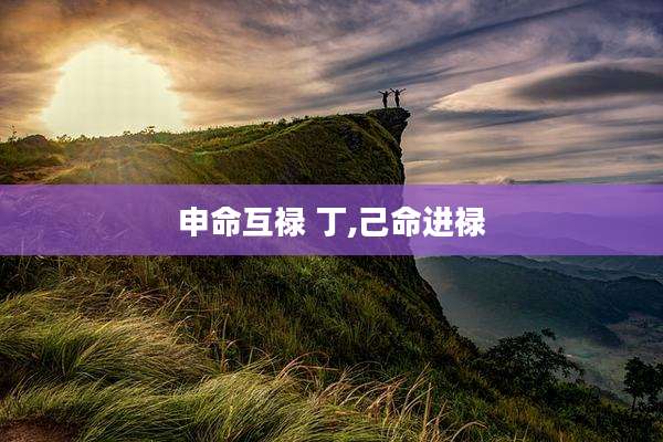 申命互禄 丁,己命进禄