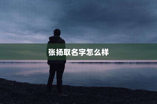 张扬取名字怎么样