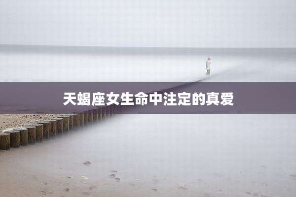 天蝎座女生命中注定的真爱