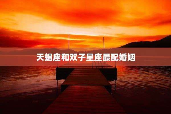 天蝎座和双子星座最配婚姻