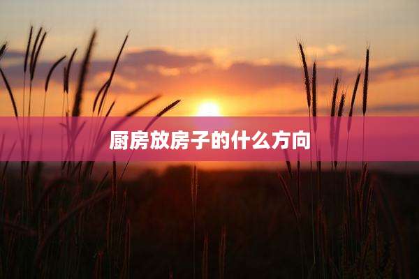 厨房放房子的什么方向