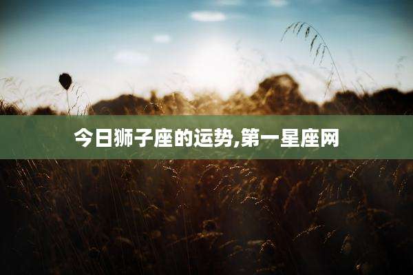 今日狮子座的运势,第一星座网