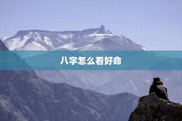 八字怎么看好命