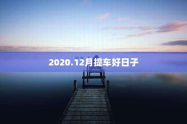2020.12月提车好日子