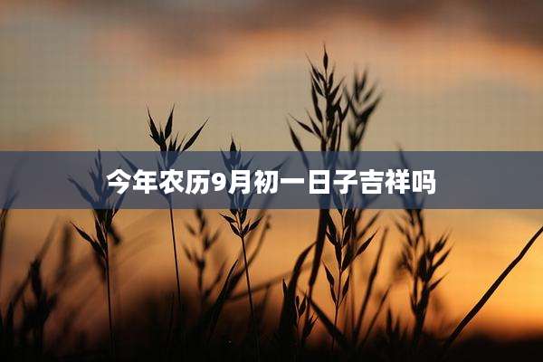 今年农历9月初一日子吉祥吗