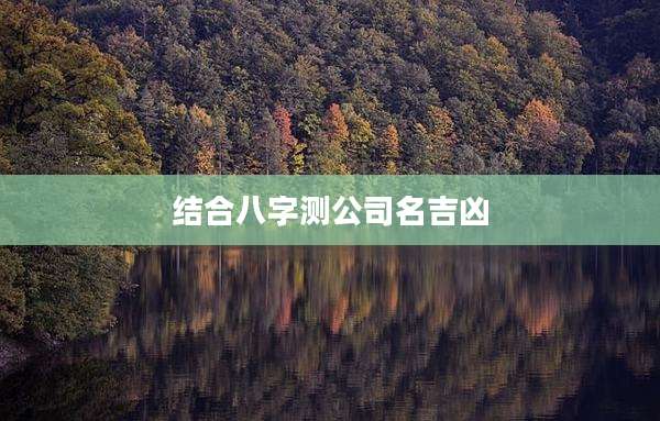 结合八字测公司名吉凶