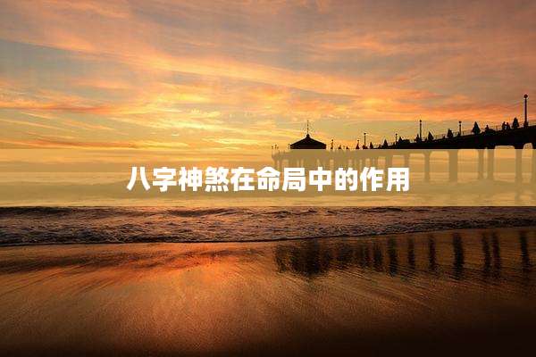 八字神煞在命局中的作用