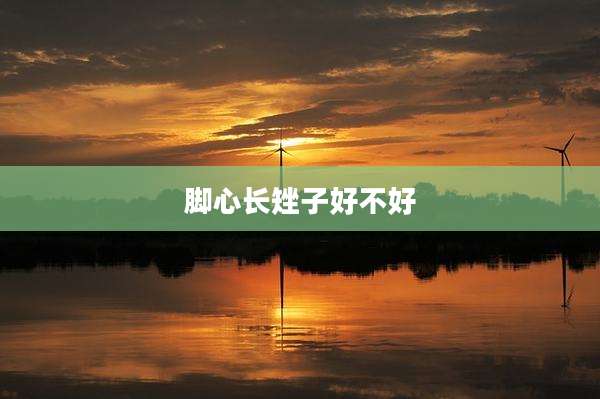 脚心长矬子好不好
