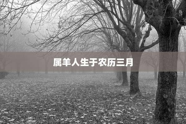 属羊人生于农历三月