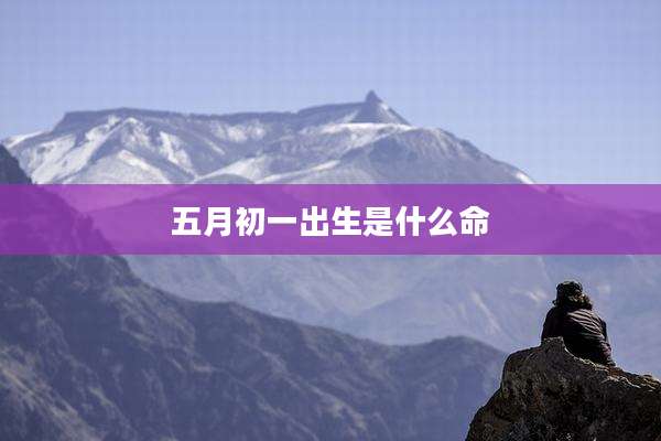 五月初一出生是什么命