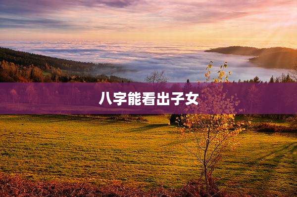 八字能看出子女