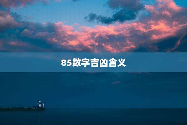 85数字吉凶含义