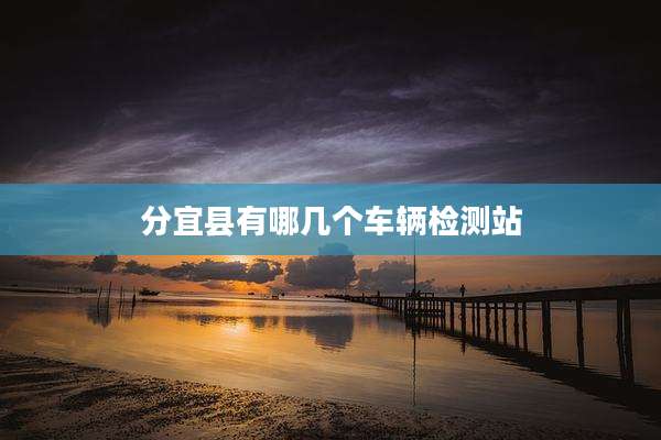 分宜县有哪几个车辆检测站