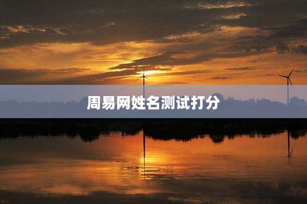 周易网姓名测试打分