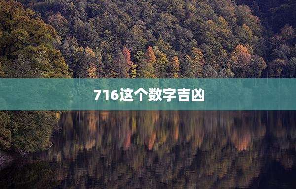 716这个数字吉凶