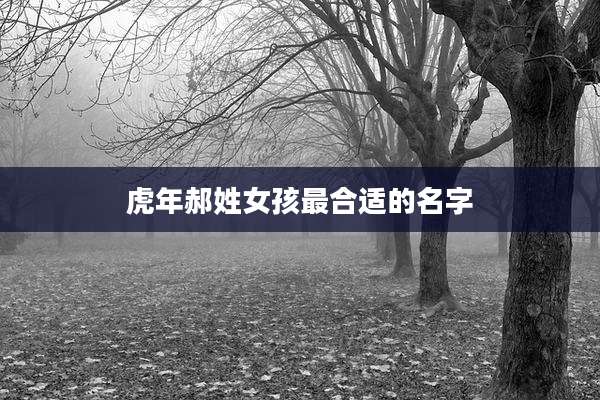 虎年郝姓女孩最合适的名字