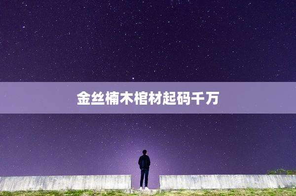 金丝楠木棺材起码千万