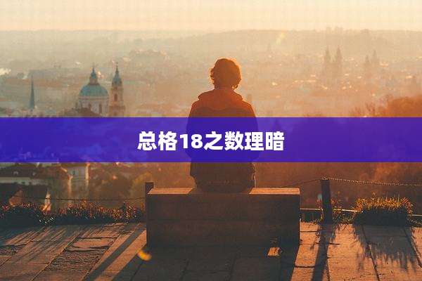 总格18之数理暗