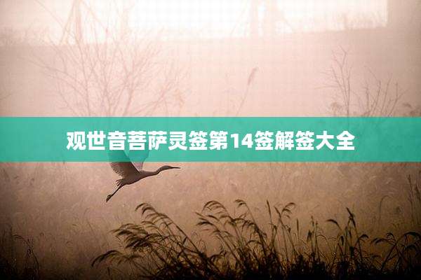 观世音菩萨灵签第14签解签大全