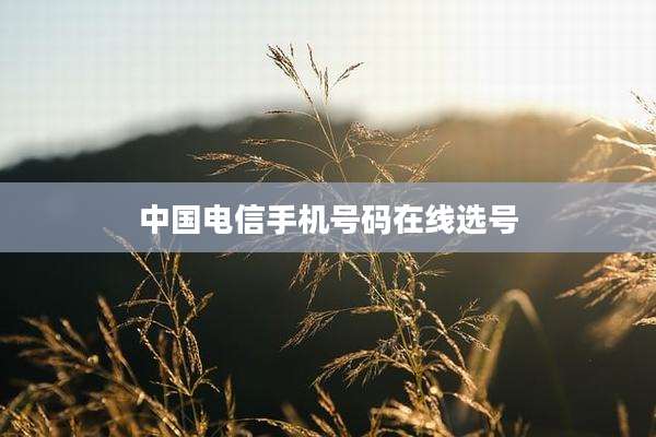 中国电信手机号码在线选号
