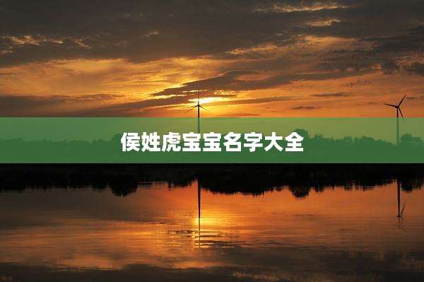 侯姓虎宝宝名字大全