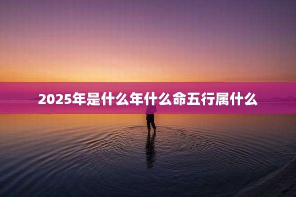 2025年是什么年什么命五行属什么