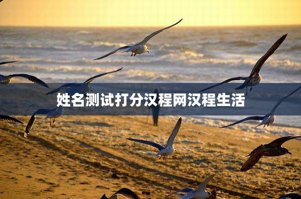 姓名测试打分汉程网汉程生活