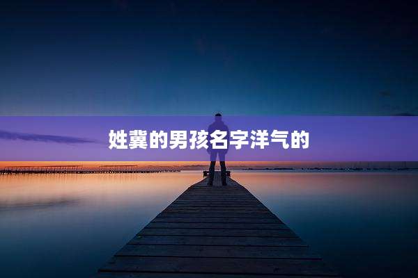 姓冀的男孩名字洋气的