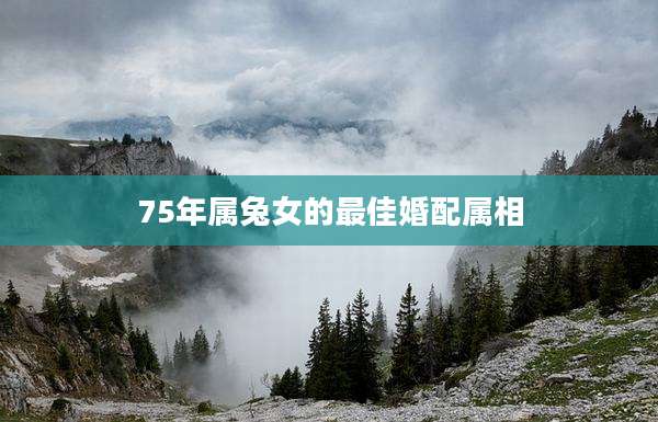 75年属兔女的最佳婚配属相