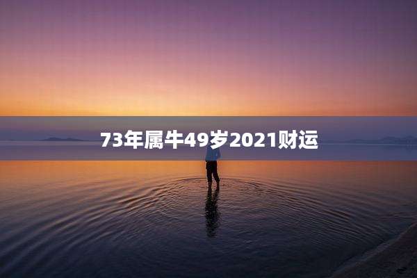 73年属牛49岁2021财运