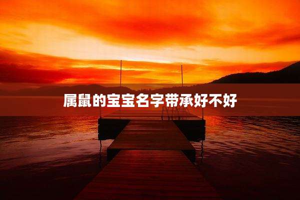 属鼠的宝宝名字带承好不好