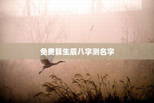 免费算生辰八字测名字