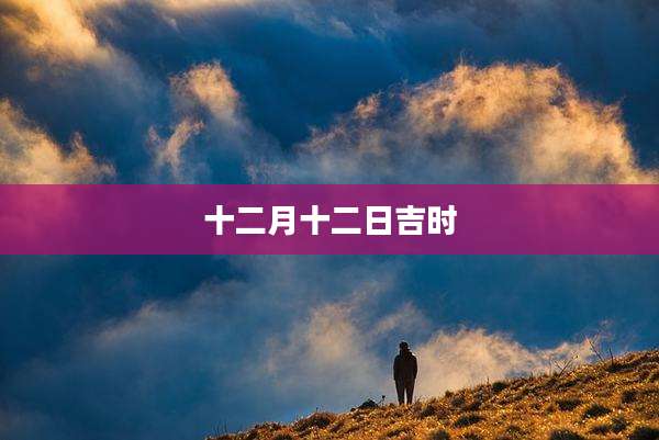 十二月十二日吉时