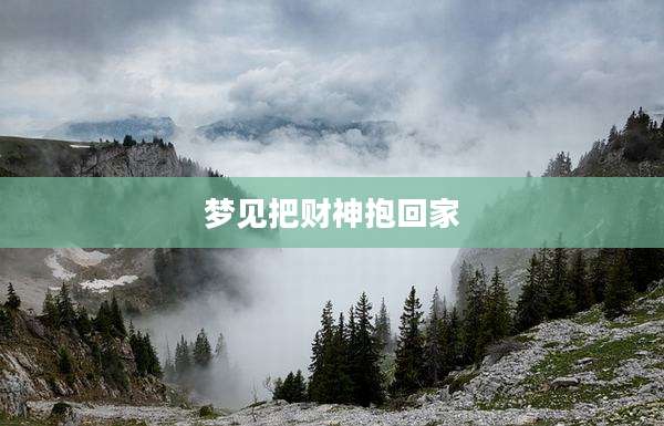 梦见把财神抱回家
