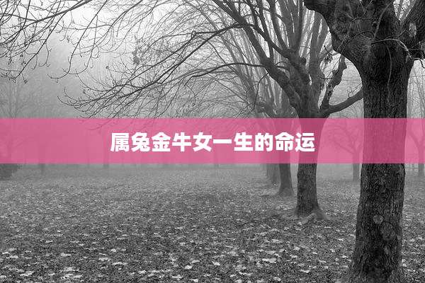 属兔金牛女一生的命运
