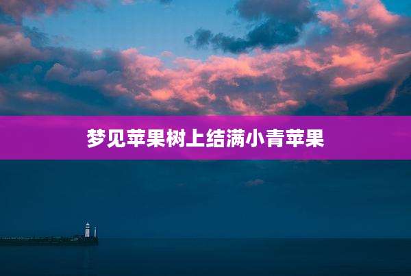 梦见苹果树上结满小青苹果